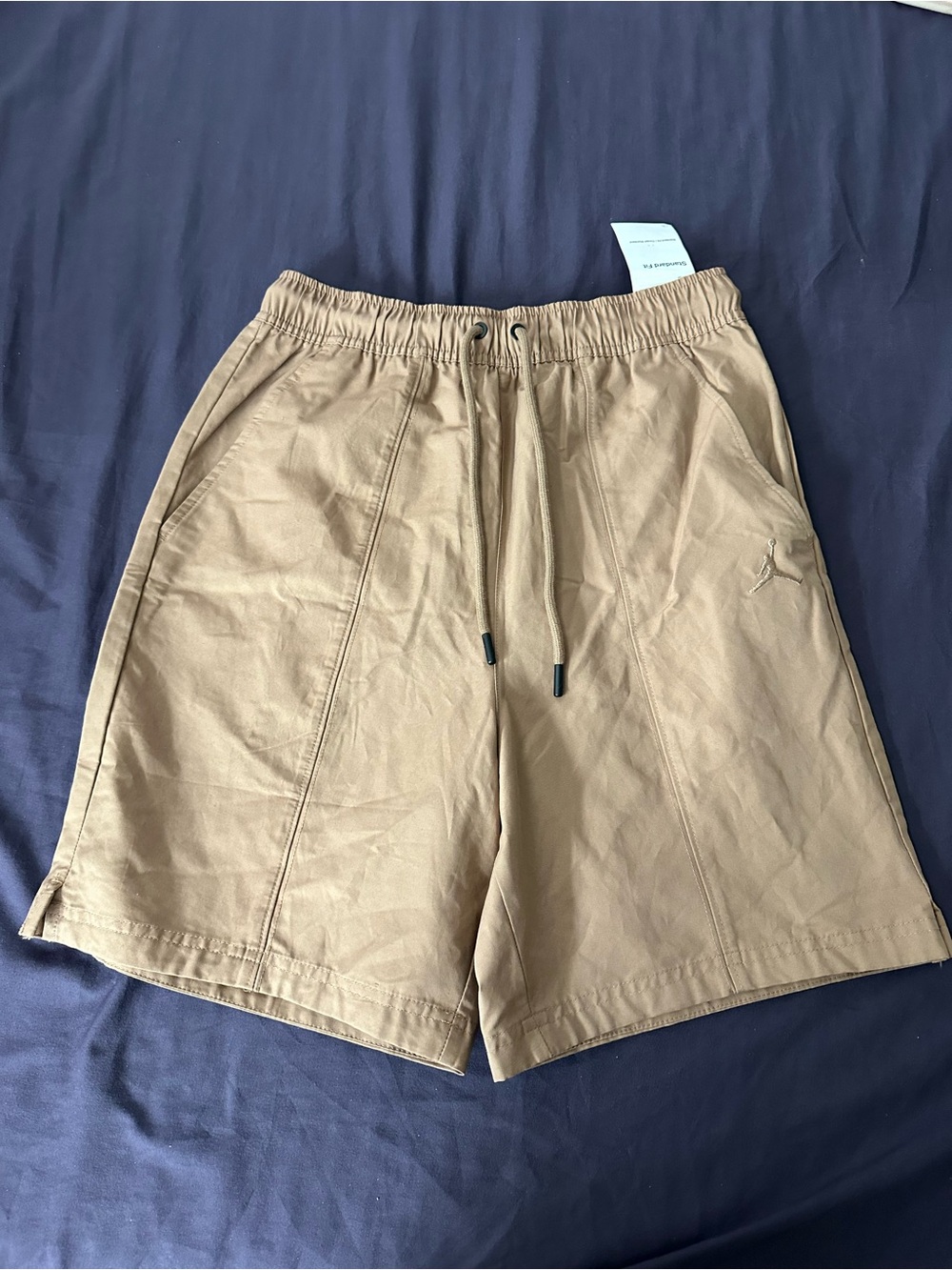 Jordan Men's Tan Drawstring Athletic Shorts
